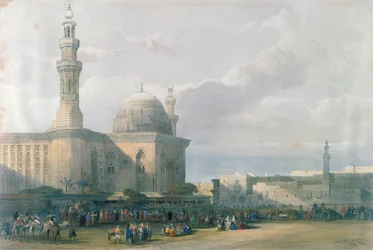 Moschee des Sultans Hasan vom großen Platz von Rumeyleh, Kairo, aus Ägypten und Nubien, Bd. 3