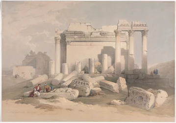 Ruinen des östlichen Portikus des Tempels von Baalbek