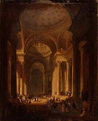 Das Innere der Kathedrale von St. Genevieve, Paris