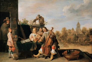 Selbstporträt mit Familie, ca. 1645