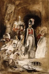 Studie für "Sir David Baird entdeckt den Körper von Tipu Sahib", 1838