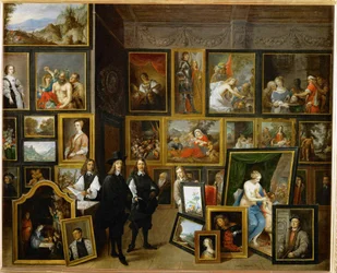 Erzherzog Leopold Wilhelm unter seinen Kunstwerken in der Galerie des Erzherzogs in Brüssel