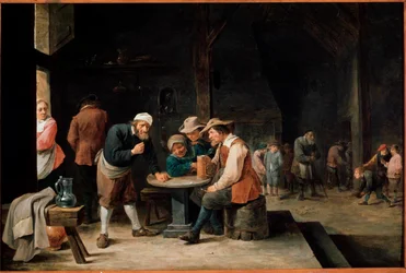 Biertrinker. Gemälde von David Teniers II, der Jüngere (1610-1690). Öl auf Leinwand