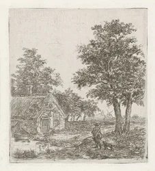 Jäger in einer Landschaft