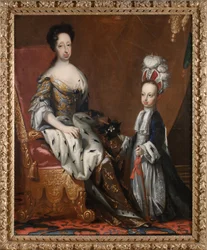 Hedwig Eleonora (1636-1715), Prinzessin von Holstein-Gottorf, Königin von Schweden, und ihr Urenkel Karl Friedrich (1700-1739), Herzog von Holstein-Gottorf, 1704