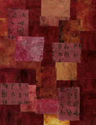 Asiatische Schrift Collage