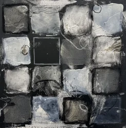 Verwittertes Abstraktes Quadrate-Gitter