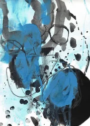 Dynamische blaue Striche