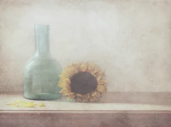 Vintage Sonnenblumen-Stillleben