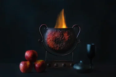 Mystischer Kessel Feuer