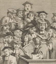 Gelehrte bei einer Vorlesung, ca. 1800