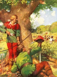 Robin und Little John verwirren die Normannen