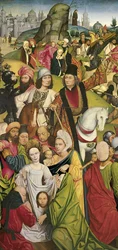 Die Heilige Veronika und eine Gruppe von Rittern
