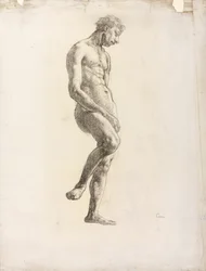 Stehender männlicher Akt, ca. 1906-08