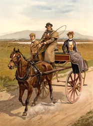 Irischer Kutschwagen, ca. 1890