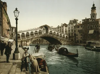 Rialtobrücke Venedig, ca. 1900 (Photochrom)