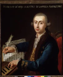 Porträt des italienischen Komponisten Gian Francesco de Majo (1732-1770)