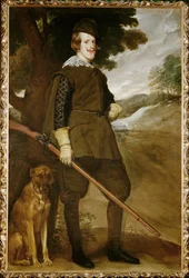 Felipe IV., König von Spanien, mit Jagdhund