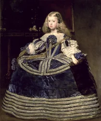 Infantin Margarita Teresa in einem blauen Kleid