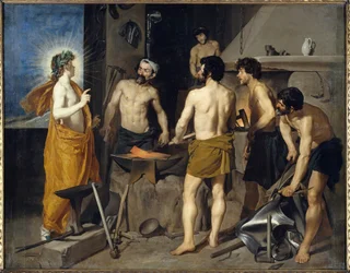 Die Schmiede des Vulkan, 1630. Maße: 2,23 × 2,90 m. Madrid, Prado-Museum