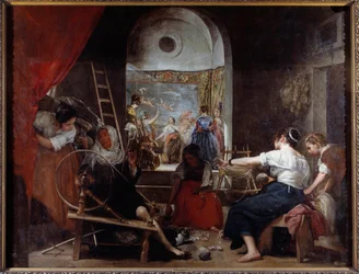 Die Spinnerinnen oder Die Fabel der Arachne, um 1653. Maße: 2,2 x 2,89 m. Madrid, Museo del Prado
