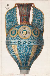 Nazarí-Vase der Wappen