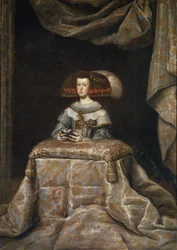 Porträt von Mariana von Österreich, betend, ca. 1655