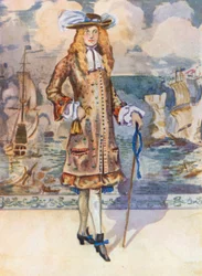 Ein Mann aus der Zeit von Charles II 1660-1685