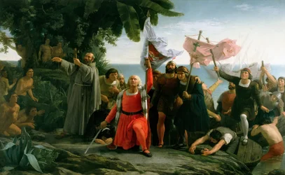 Erste Landung von Christoph Kolumbus in Amerika, 1862