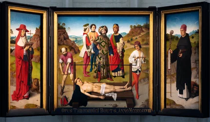 Pfarrkirche (Parochiekerk Sint-Pieter). Das Martyrium des heiligen Erasmus. Dirk Bouts. Ca 1460-1464.