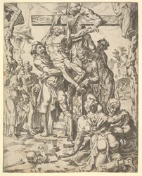 Die Kreuzabnahme, aus Der Fall und die Erlösung der Menschheit durch das Leben und Leiden Christi, 1548