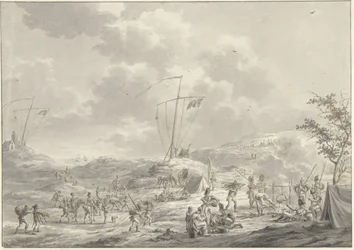 Lager des russischen Heeres in Callantsoog im Jahr 1799