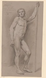 Stehender männlicher Akt, von vorne gesehen (2. Preis 1776)