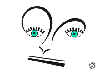 Alt-Schlüssel-Gesicht - Gesicht mit Schlüssel und Musiknotation gezeichnet