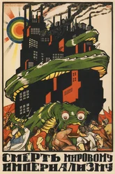 Für den Tod des Weltimperialismus, Plakat, 1920