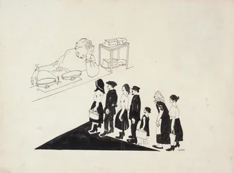 Die Warteschlange, 1920.
