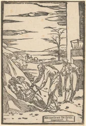 Vulkan fesselt die gefangenen Metalle mit einer Kette, Blatt 4 der Folge "De la Pirotechnia"
