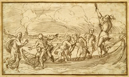 Christus und St. Peter gehen auf dem Wasser