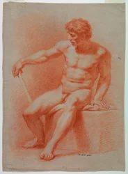 Zeichnung, Akt, ca. 1740