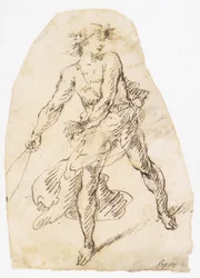 David mit der Schleuder