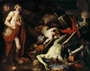 Hiob und seine Kinder, ca. 1650
