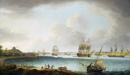 Britische Royal Navy Kriegsschiffstaffel in Plymouth, England