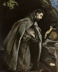 Der heilige Franziskus beim Beten