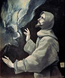 Der heilige Franziskus empfängt die Stigmata, ca. 1585-1590