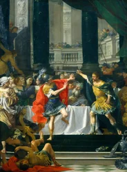 Alexander der Große von seinem Vater bedroht, wahrscheinlich 1700-1705