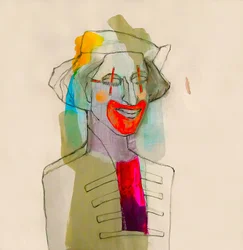 Buntes Clown-Porträt