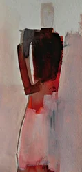 Ausdrucksvolle rote Figur