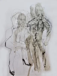 Geschichtete menschliche Figuren
