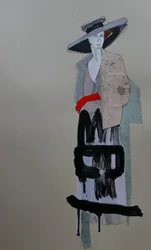 Stilvolle Frau Graffiti