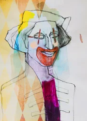 Verspieltes Clownporträt